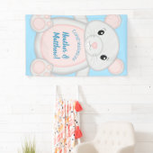 Banderoles Baby shower de souris bleu (En situation)