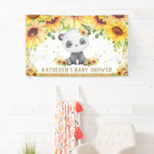Banderoles Baby shower de tournesol Panda Bear (En situation)