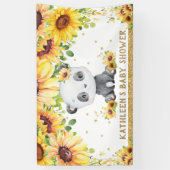 Banderoles Baby shower de tournesol Panda Bear (Vertical)