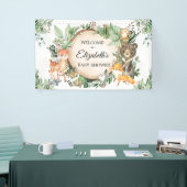 Banderoles Baby shower de verdure rustique Woodland Bienvenue (Salon professionnel)