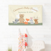 Banderoles Baby shower des animaux forestiers (En situation)