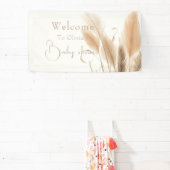 Banderoles Baby shower d'herbe Pampas (Insitu)