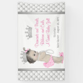 Banderoles Baby shower Diamond Pearl Princess (Vertical)