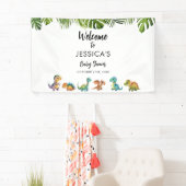 Banderoles Baby shower Dinosaur Bienvenue (En situation)