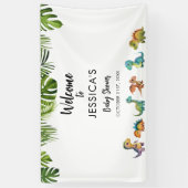 Banderoles Baby shower Dinosaur Bienvenue (Vertical)