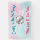 Banderoles Baby shower Disco Ball Super (Vertical)