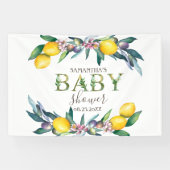 Banderoles Baby shower d'olives aux citrons d'aquarelle (Horizontal)