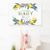 Banderoles Baby shower d'olives aux citrons d'aquarelle (Insitu)