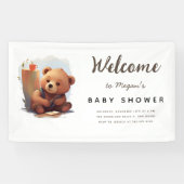 Banderoles Baby shower d'ours Brown Rustique (Horizontal)