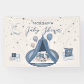 Banderoles Baby shower d'ours céleste (Horizontal)