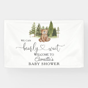 Banderoles Baby shower d'ours en peluche Woodland