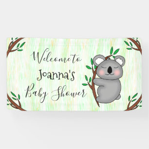 Banderoles Baby shower d'ours Koala personnalisé