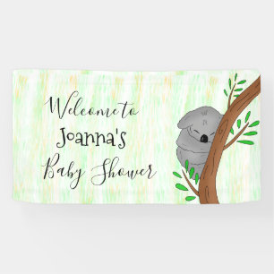 Banderoles Baby shower d'ours Koala Sleepy personnalisé