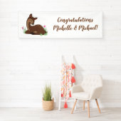Banderoles Baby shower du cerf Animaux des bois (En situation)