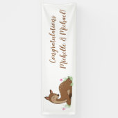 Banderoles Baby shower du cerf Animaux des bois (Vertical)