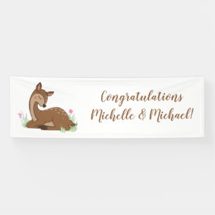 Banderoles Baby shower du cerf Animaux des bois