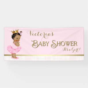 Banderoles Baby shower ethnique de princesse Ballerina Tutu
