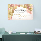 Banderoles Baby shower fille en arc rose et or (Salon professionnel)
