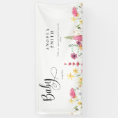 Banderoles Baby shower fleur sauvage (Vertical)