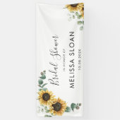 Banderoles Baby Shower Fleurs de Tournesol Eucalyptus (Vertical)