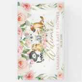 Banderoles Baby shower Floral Rose d'Australie Contexte (Vertical)
