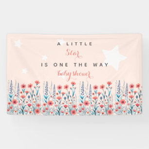 Banderoles Baby shower Floral Star