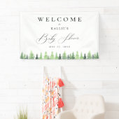 Banderoles Baby shower forestier (En situation)