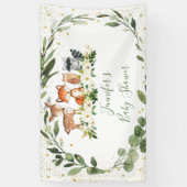 Banderoles Baby shower forestier Végétation Forêt Animaux (Vertical)