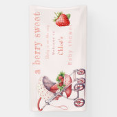 Banderoles baby shower fraise (Verticale)