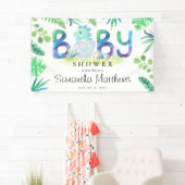 Banderoles Baby shower garçon Cute Dinosaur (En situation)
