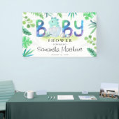 Banderoles Baby shower garçon Cute Dinosaur (Salon professionnel)