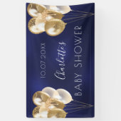 Banderoles Baby shower garçon marine bleu or ballon (Vertical)