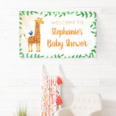 Banderoles Baby shower Giraffe Accueil (En situation)