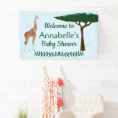 Banderoles Baby shower Giraffe Bienvenue (En situation)