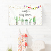 Banderoles Baby shower Gold Fiesta Cactus (En situation)