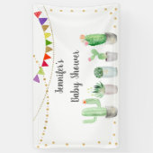 Banderoles Baby shower Gold Fiesta Cactus (Vertical)