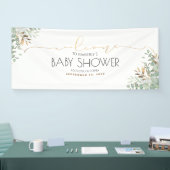 Banderoles Baby shower Gold Greenery Branches (Salon professionnel)