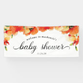 Banderoles Baby shower Golden Poppy (Horizontal)