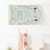 Banderoles Baby shower Hippo (En situation)