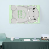 Banderoles Baby shower Hippo (Salon professionnel)