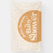 Banderoles Baby shower Jaune Boho Sunshine (Vertical)