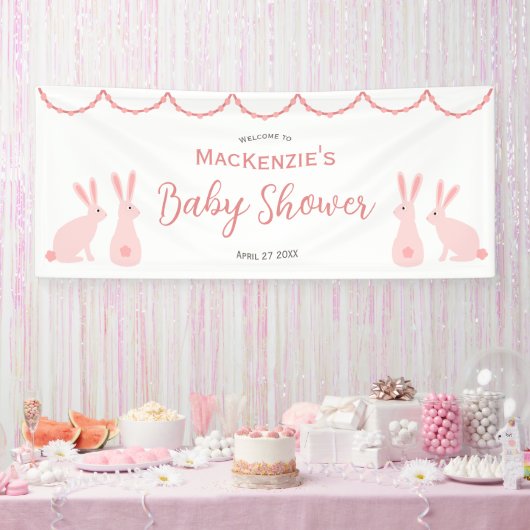 Banderoles Baby shower lapin mignon (Fête)