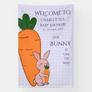 Banderoles Baby Shower Lapin Mignon & Carotte