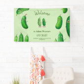 Banderoles Baby shower lunique vert de chaudières (En situation)