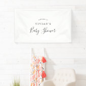 Banderoles Baby shower minimaliste (En situation)