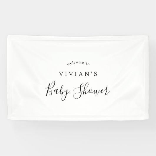 Banderoles Baby shower minimaliste (Horizontal)