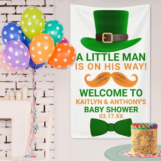Banderoles Baby shower moderne de la Saint Patrick de Leprech