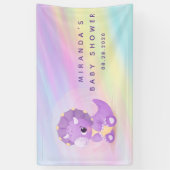 Banderoles Baby shower mou Dinosaur Pastel (Vertical)