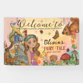 Banderoles Baby Shower Mur Personnalisé Conte de Fée Automnal (Horizontal)