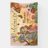 Banderoles Baby Shower Mur Personnalisé Conte de Fée Automnal (Verticale)